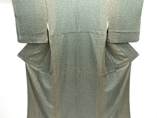 枝垂れ柳に桜模様小紋着物